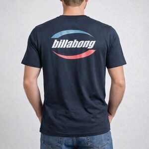 Billabong Short Sleeve Navy Blue Logo Graphic Tee Men’s Large